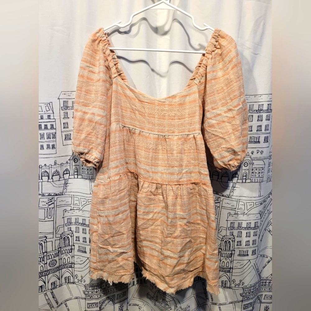 NWT Women's Coral By Together Flower Collection Lined Distressed Top